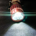 Foco Moto Base  H4 3 Led Blanco Efecto Rojo Y Azul