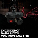 Encendedor Y Cargador  Para Moto Con Entrada Usb