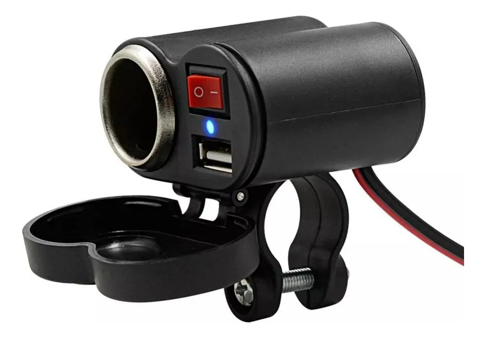 Encendedor Y Cargador  Para Moto Con Entrada Usb