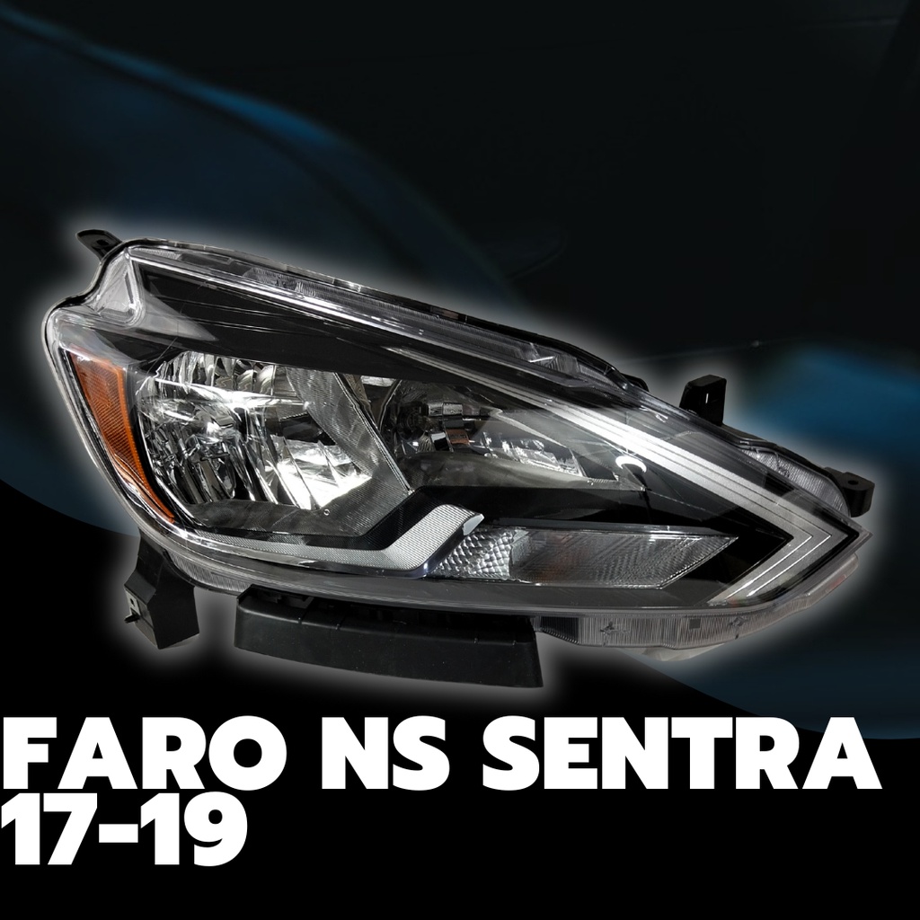 Faro Nissan Sentra 17-19 Linea Nueva Fondo Ngo C/foco Depo Derecho/pasajero