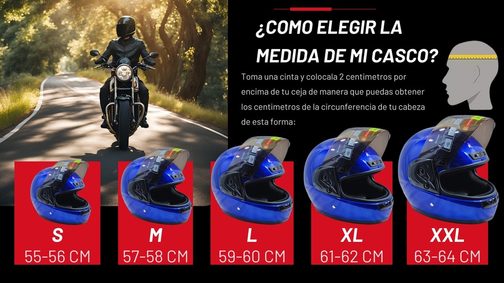 Casco Cerrado Moto C/ Visor Transparente Protección Total