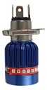 FOCO MOTO BASE ROJO H4 3 LED BLANCO EFECTO AZUL Y ROJO