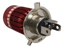 FOCO MOTO BASE ROJO H4 3 LED BLANCO EFECTO AZUL Y ROJO