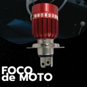Foco Moto Base  H4 3 Led Blanco Efecto Rojo Y Azul