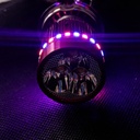 Foco Moto Base  H4 3 Led Blanco Efecto Rojo Y Azul