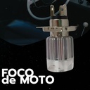FOCO MOTO BRONX H4 3 LED BLANCO ALUMINIO BASE PLATA