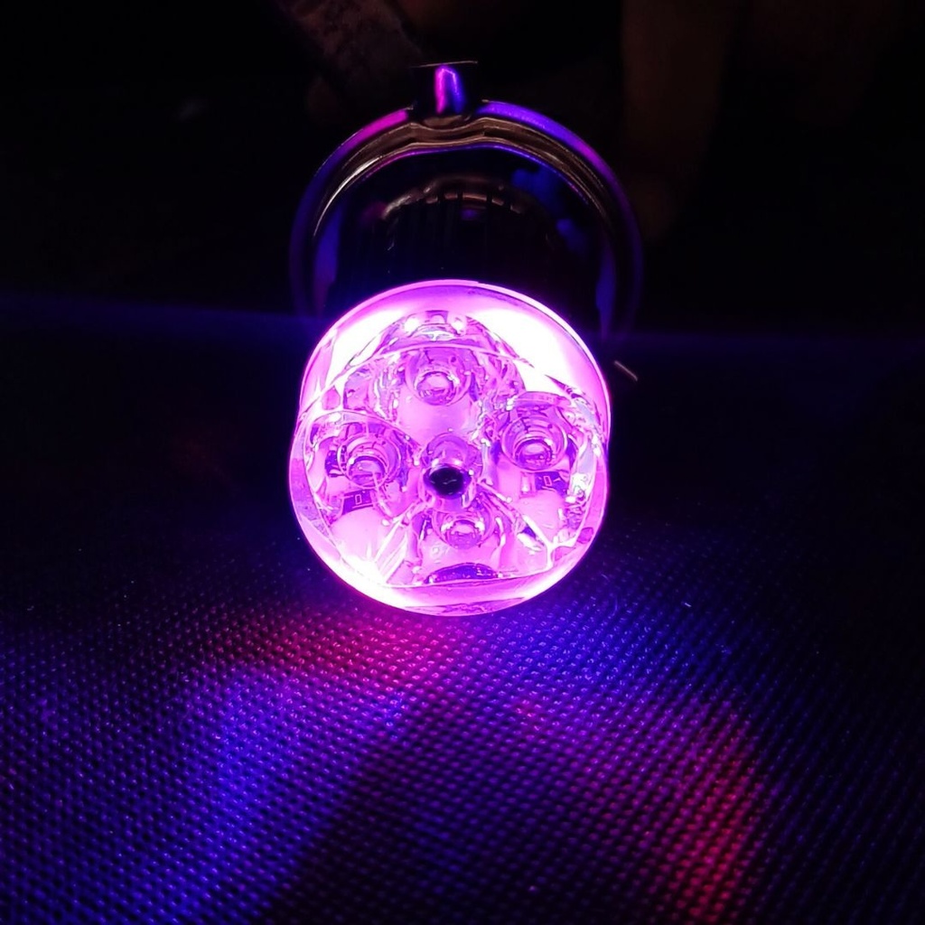 FOCO MOTO BRONX H4 3 LED BLANCO ALUMINIO BASE PLATA