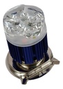 FOCO MOTO BRONX H4 3 LED BLANCO ALUMINIO BASE PLATA