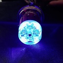 FOCO MOTO BRONX H4 3 LED BLANCO ALUMINIO BASE PLATA