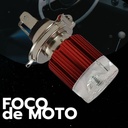 FOCO MOTO BRONX H4 3 LED BLANCO ALUMINIO BASE PLATA