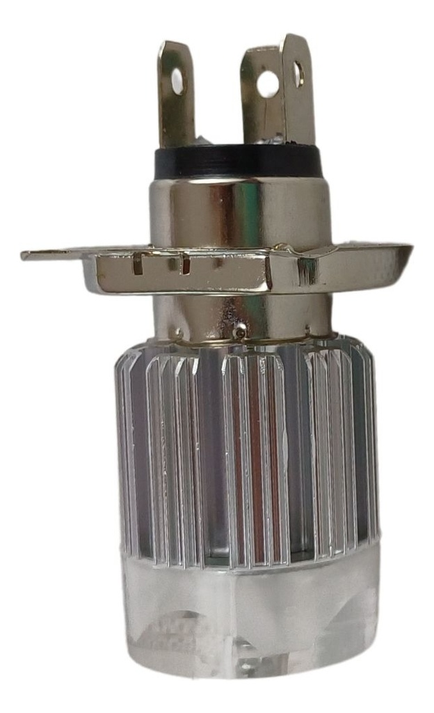 Foco Moto Bronx H4 3 Led Blanco/efecto Azul Y Rojo Aluminio