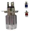FOCO MOTO BRONX H4 3 LED BLANCO ALUMINIO BASE ROJA