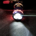 FOCO MOTO BASE AZUL H4 3 LED BLANCO EFECTO ROJO Y AZUL