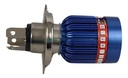 Foco Moto Base  H4 3 Led Blanco Efecto Rojo Y Azul