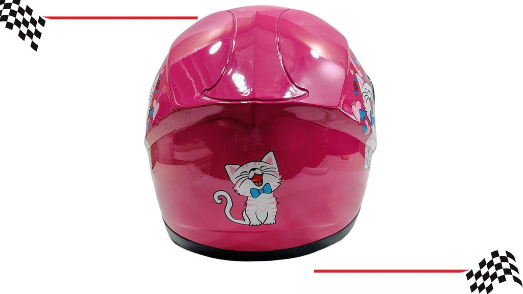CASCO CERRADO ROSA INFANTIL