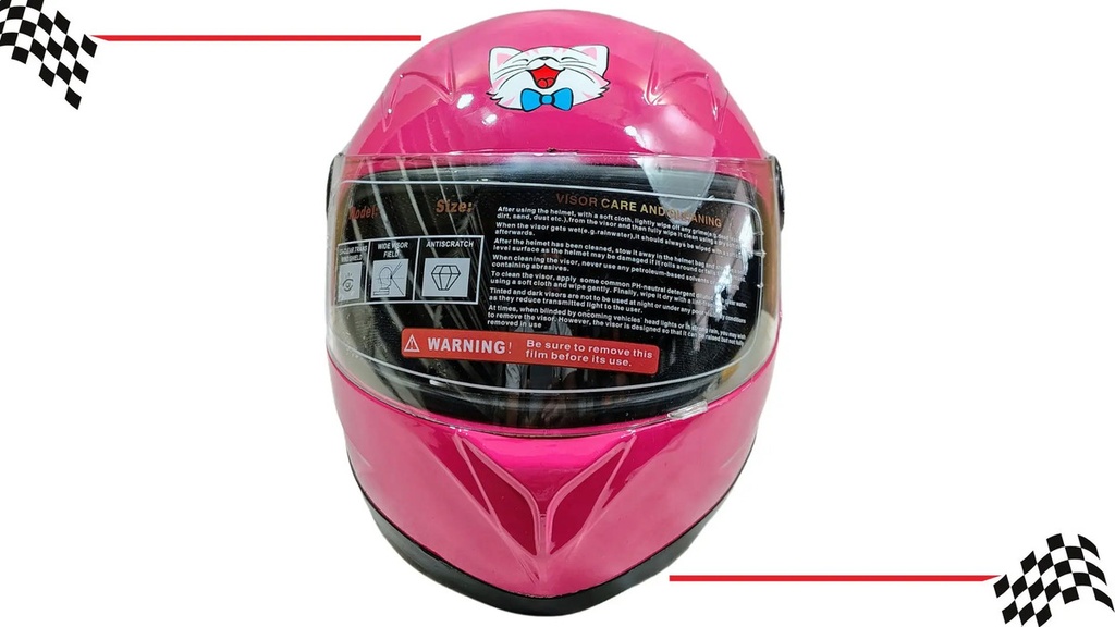 CASCO CERRADO ROSA INFANTIL