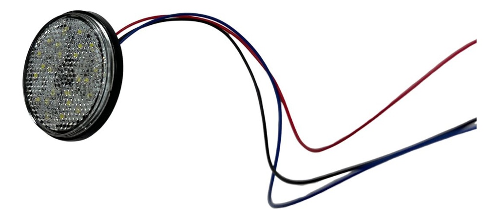 FARO LED REFLECTOR  BLANCO (REDONDO) LUZ ALTA Y BAJA