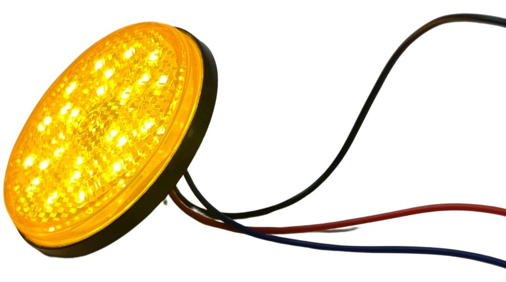 FARO LED REFLECTOR AZUL (REDONDO) LUZ ALTA Y BAJA