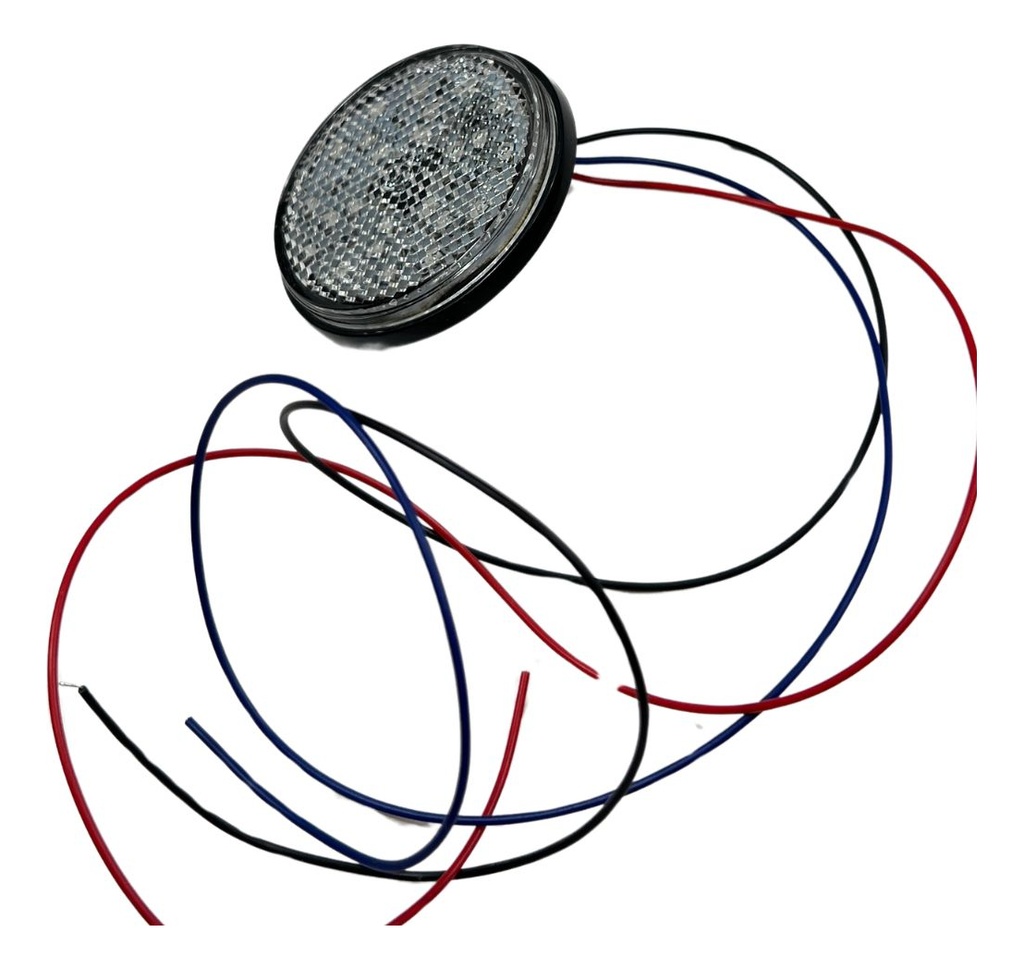 FARO LED REFLECTOR AZUL (REDONDO) LUZ ALTA Y BAJA