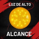 FARO LED REFLECTOR ROJO(REDONDO) LUZ ALTA Y BAJA