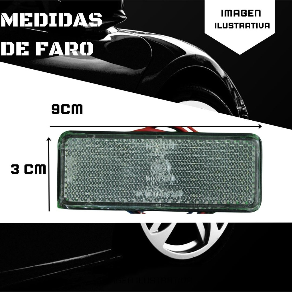 FARO LED REFLECTOR ROJO(REDONDO) LUZ ALTA Y BAJA