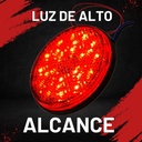 FARO LED REFLECTOR ROJO(REDONDO) LUZ ALTA Y BAJA