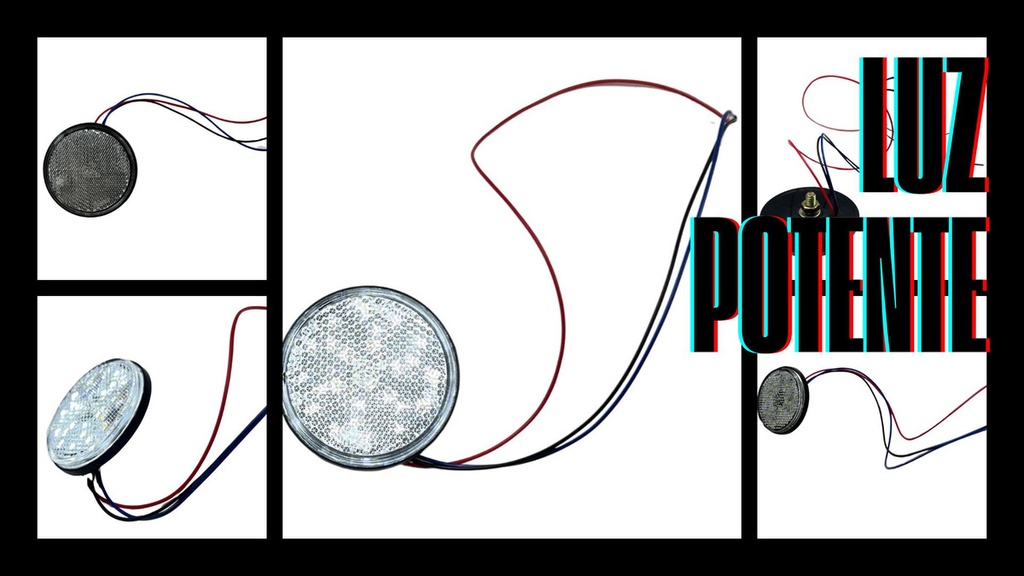 FARO LED REFLECTOR BLANCO (RECTANGULO) LUZ ALTA Y BAJA