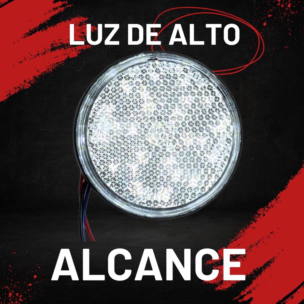 FARO LED REFLECTOR BLANCO (RECTANGULO) LUZ ALTA Y BAJA