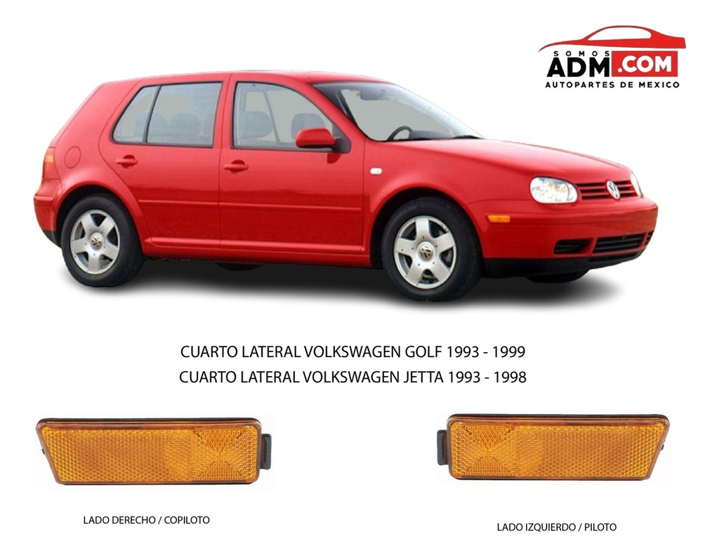 Cuarto Volkswagen Golf 1993 1994 1995... 1997 1998 1999 Depo