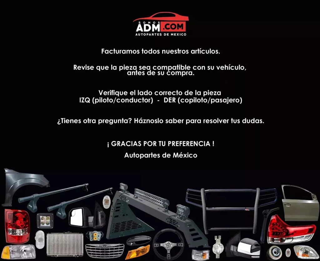 ESPEJO FD FIGO 16-21 C/CONTROL P/PINTAR ENERGY/IMPULSE/TITANIUM L3/L4 3/4 CILINDROS 1.5L 4/5 PUERTAS DER