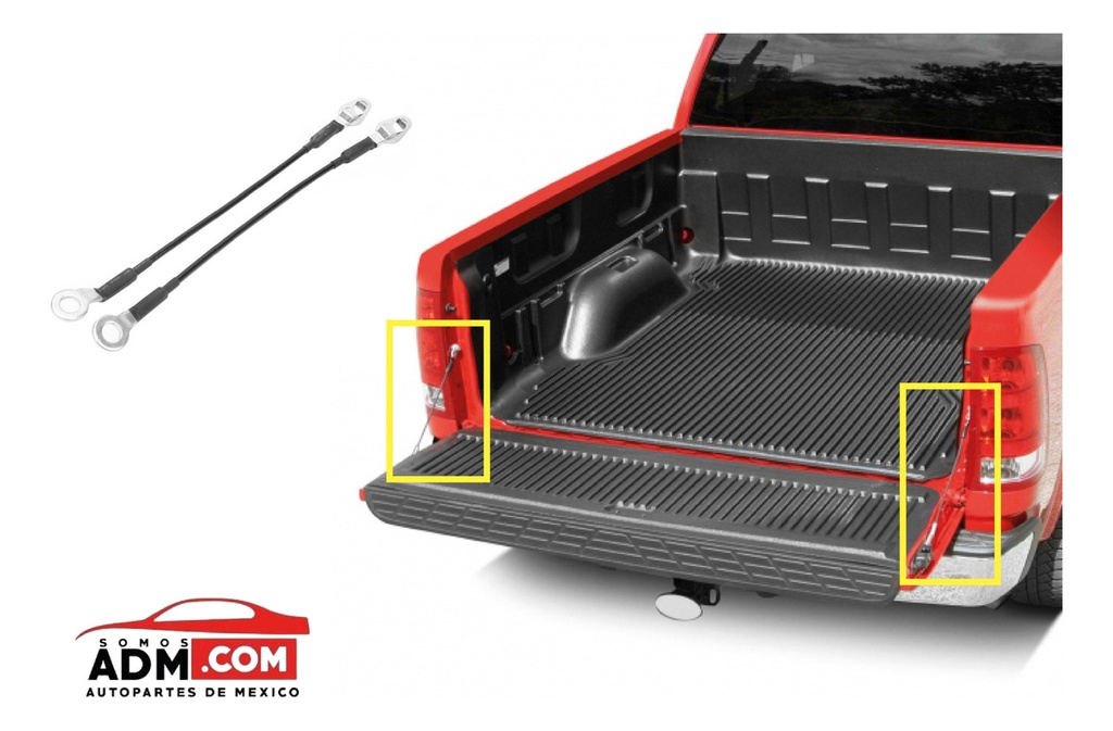 CABLES DE TAPA CV PICK UP/CUSTOM/CHEYENNE/SILVERADO  GM SIERRA 92-98  JUEGO 39 CM HUSHAN Derecho/Izquierdo   