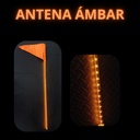 ANTENA CHICOTERA 1.2 MTS 85 LEDS AMBAR SENCILLA  C/ 12 VOLTS