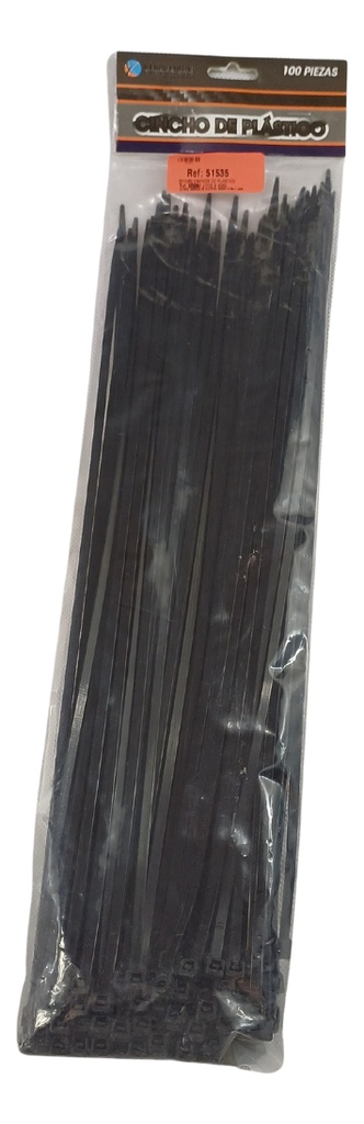CINCHOS DE PLASTICO NEGRO 18CM X 3.5MM 100 pzas