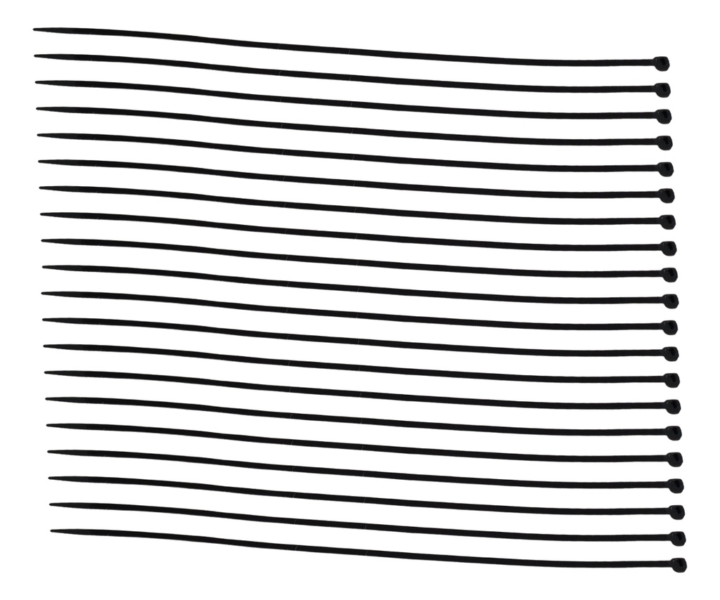 CINCHOS DE PLASTICO NEGRO 18CM X 3.5MM 100 pzas
