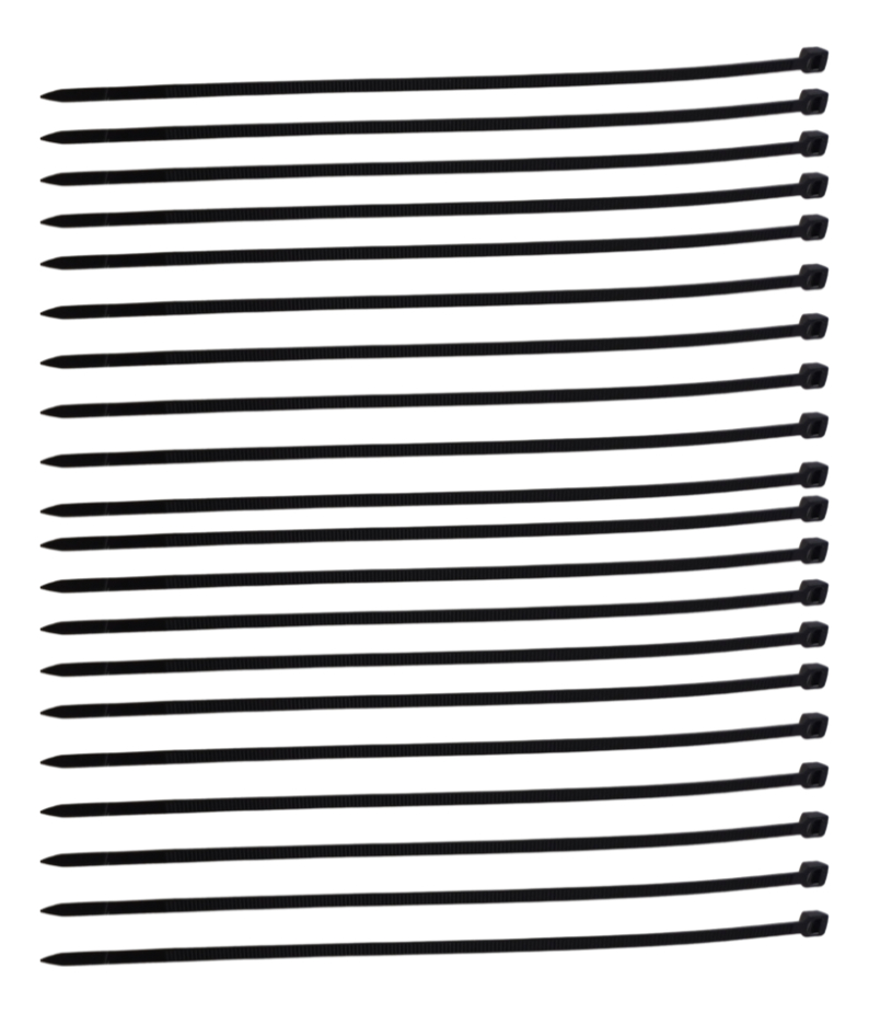 CINCHOS DE PLASTICO NEGRO 18CM X 3.5MM 20 pzas