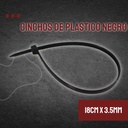 CINCHOS DE PLASTICO NEGRO 18CM X 3.5MM 50 pzas