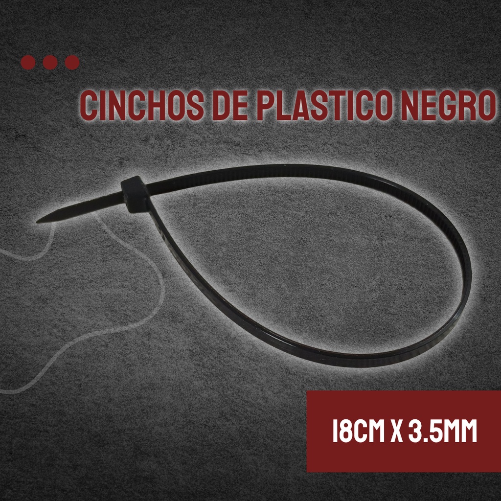 Cinchos De Plástico- 37x4mm Negro/100 Pzas