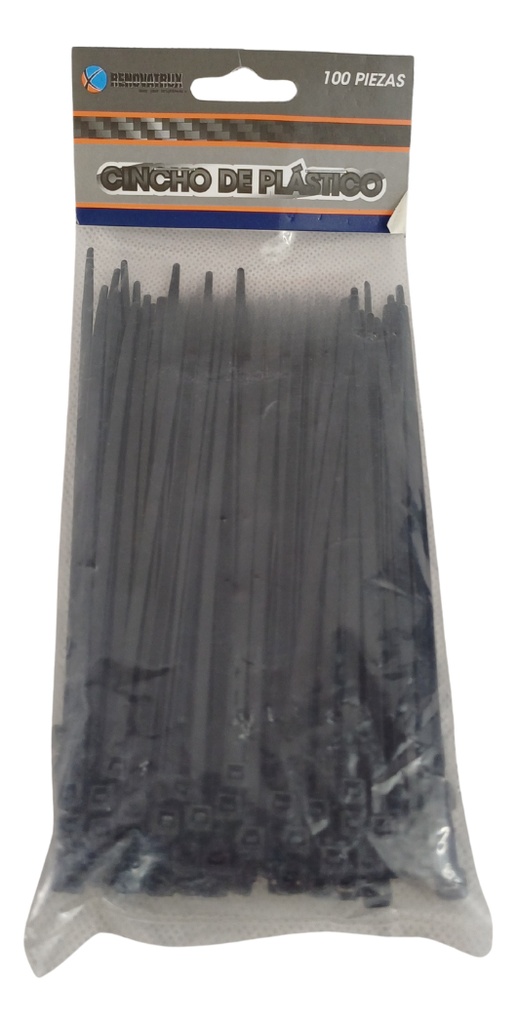 Cinchos Plásticos Negro 15cm X 4mm Negro/20 Pzas