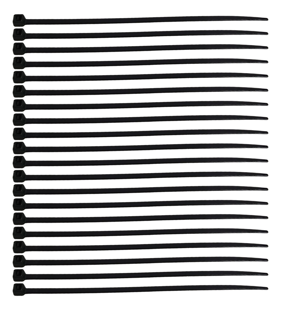 Cinchos Plásticos Negro 15cm X 4mm Negro/20 Pzas