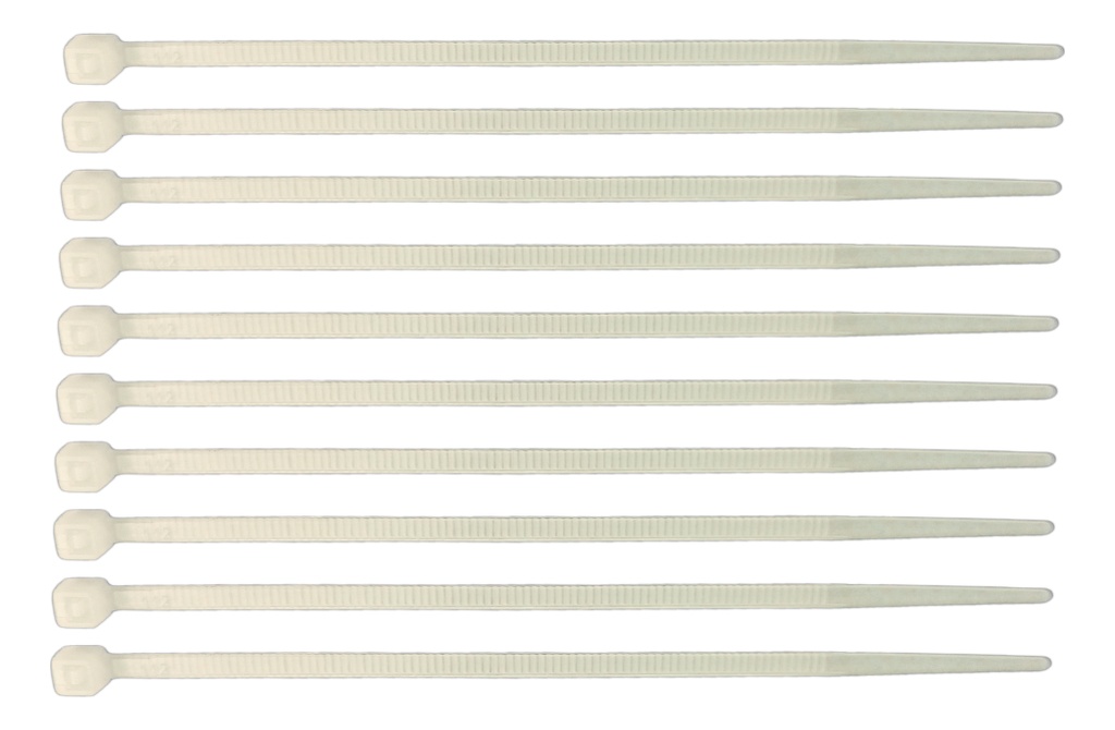 CINCHOS DE PLASTICO BLANCO 10CM X 3MM 10 PZAS