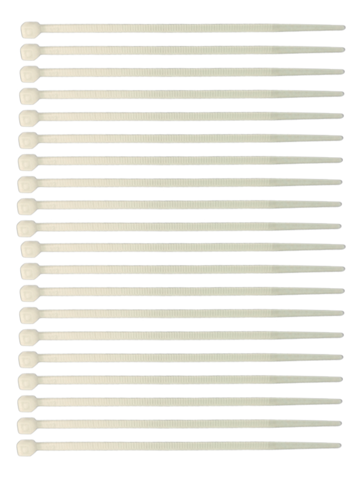 CINCHOS DE PLASTICO BLANCO 10CM X 3MM 50 PZAS