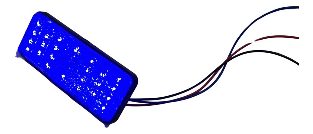 FARO LED REFLECTOR  AZUL(RECTANGULO) LUZ ALTA Y BAJA