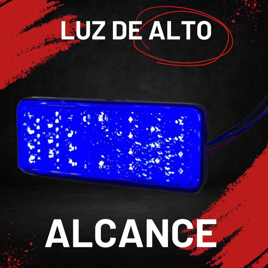 FARO LED REFLECTOR  AZUL(RECTANGULO) LUZ ALTA Y BAJA