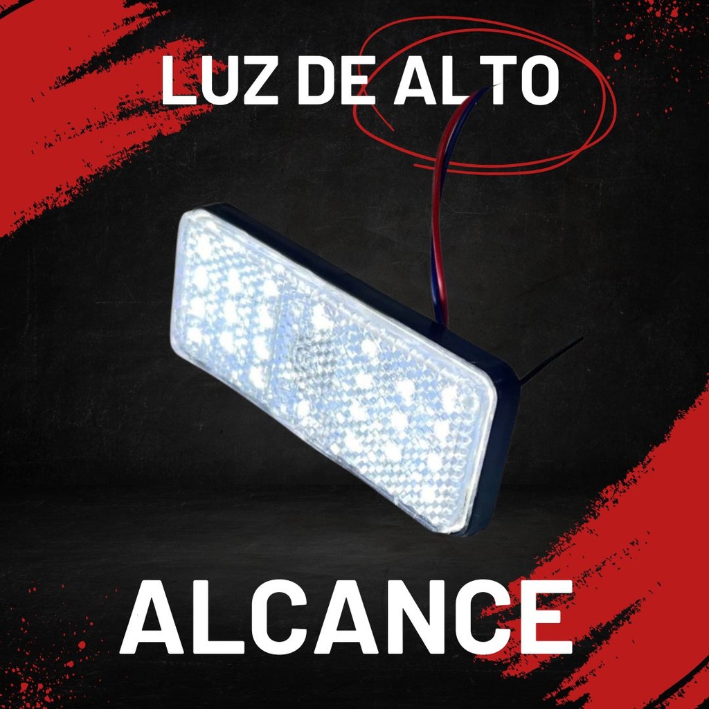 FARO LED REFLECTOR  AZUL(RECTANGULO) LUZ ALTA Y BAJA