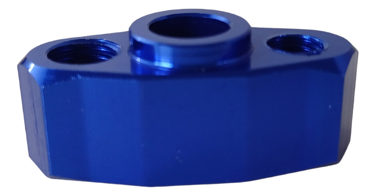 BASE ESPEJO AZUL BARRA INSTALACION MOTO IR9601