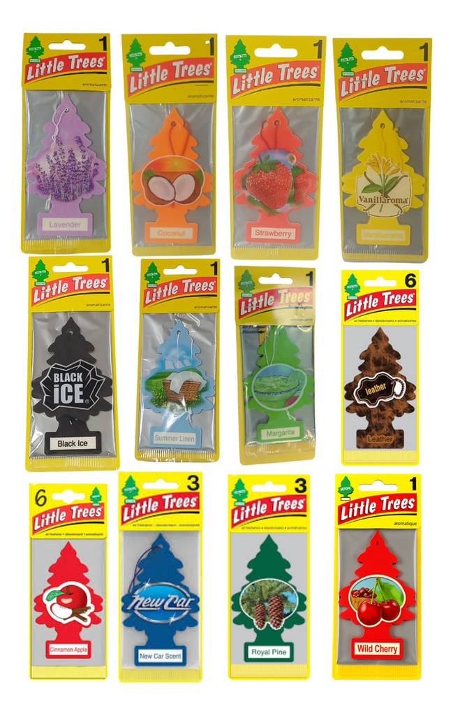 Aromatizante Pinito Tarjeta Aromatizante Little Trees Varios Naranja Coco