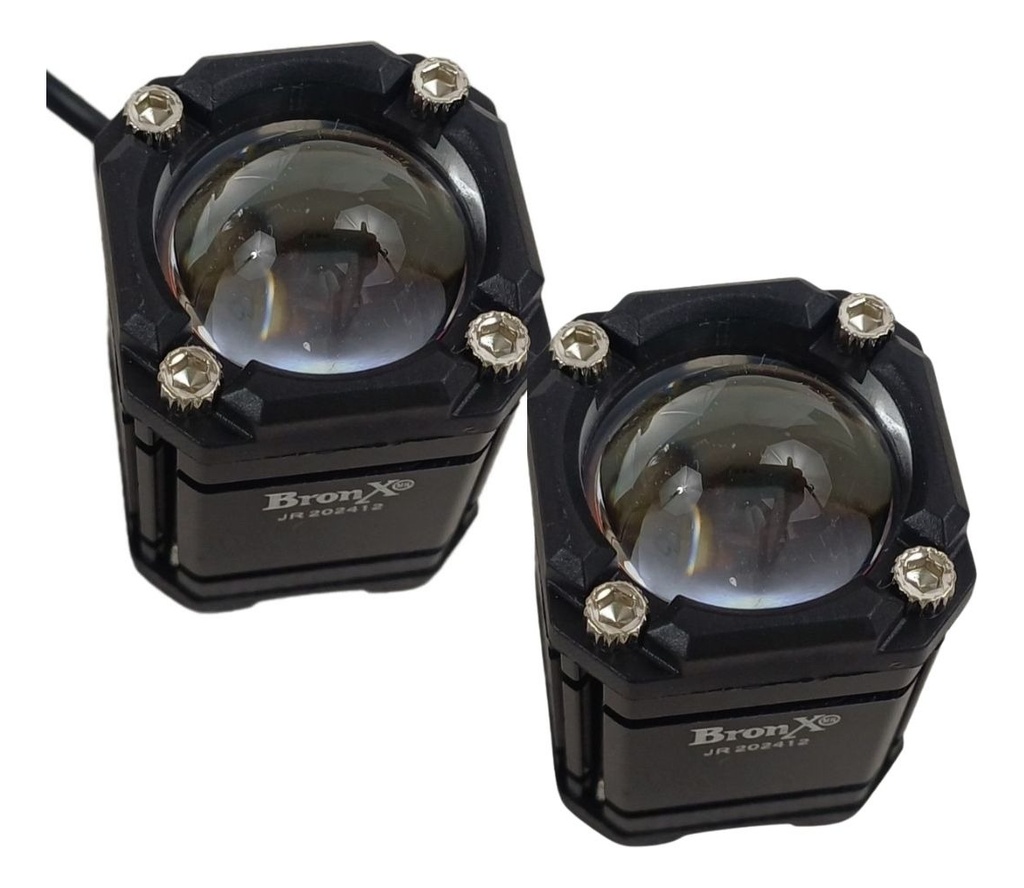 FARO MOTO 1LED 20W  BLANCO/ROJO 2 PIEZAS