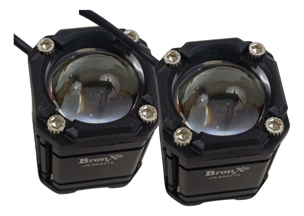 FARO MOTO 1LED 20W  BLANCO/ROJO 2 PIEZAS