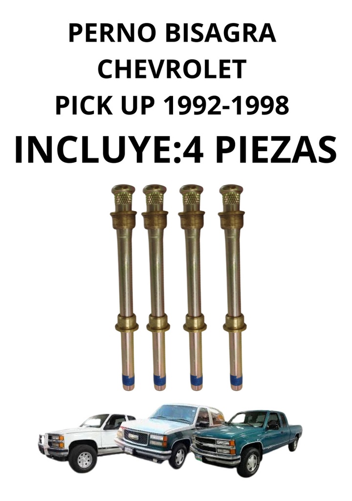PERNO BISAGRA CV PU 92-98 / CV SUBURBAN 4 PZAS
