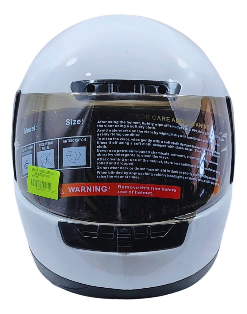 CASCO CERRADO PLATA M-L